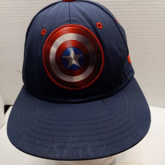 Marvel Under Armour Captain America Avengers Blue SM 8 in x 6 1/2 Adjustable Cap - Picture 9 of 9